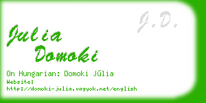 julia domoki business card
